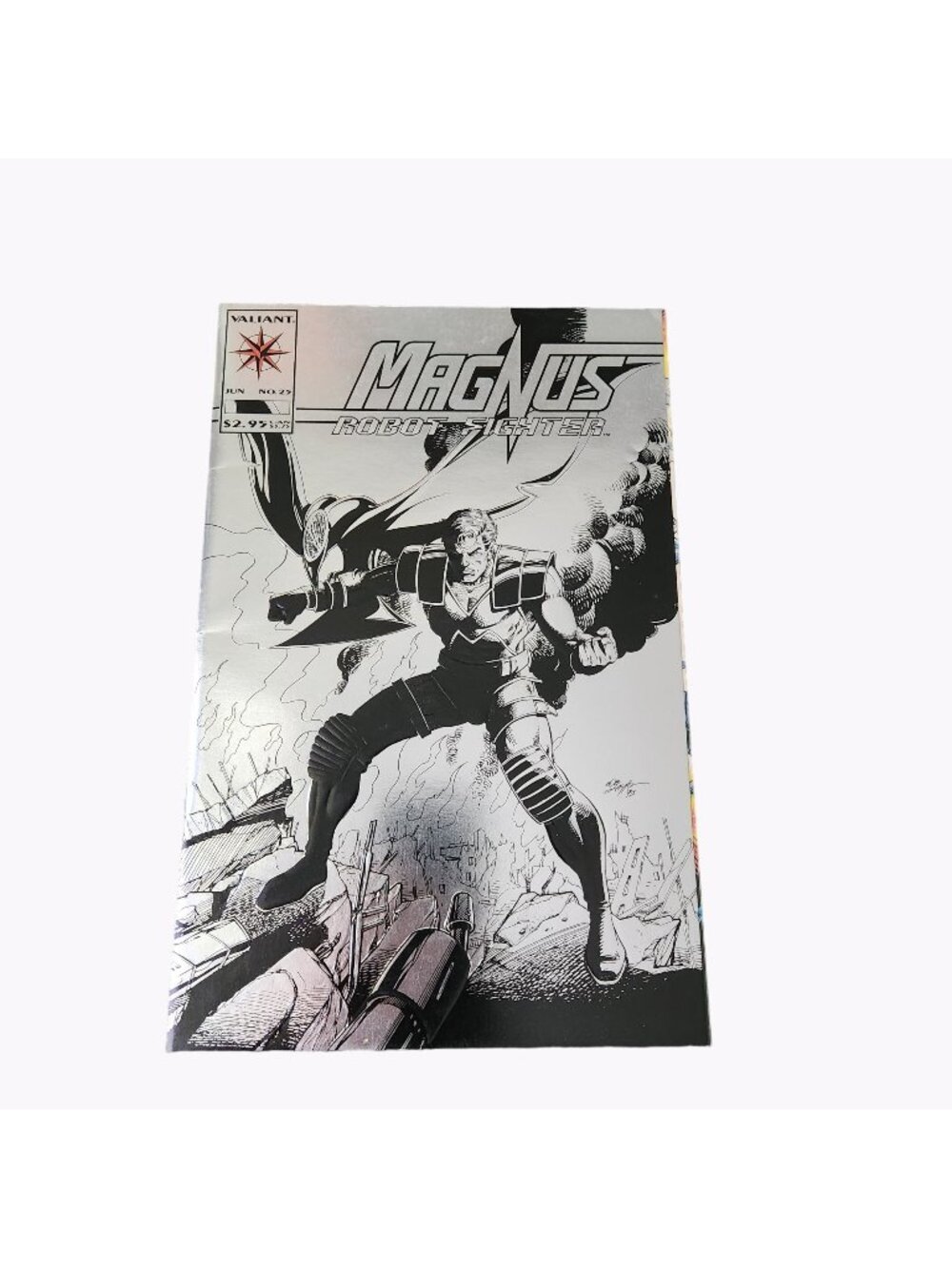 Valiant Magnus Robot Fighter #25 Foil Cover Comic Book Collector Bagged Boarded